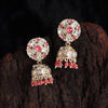 Dark Peach Color Kundan Earrings (KDE816DPCH)