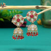 Dark Peach Color Kundan Earrings (KDE816DPCH)