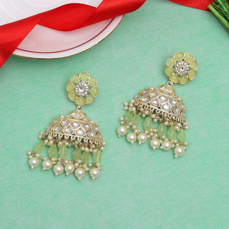 Pista green colour earrings Clearance