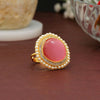 Pink Color Kundan Ring For Women (KDR104PNK)