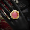 Pink Color Kundan Ring For Women (KDR104PNK)