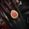 Pink Color Kundan Ring For Women (KDR109PNK)