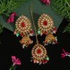 Assorted Color Kundan Earrings With Maang Tikka (KDTE466MLT)