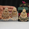 Gold Color Kundan Earrings With Maang Tikka (KDTE471GLD)