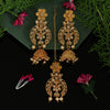 Gold Color Kundan Earrings With Maang Tikka (KDTE475GLD)