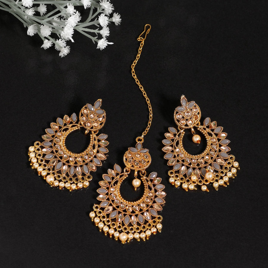 Jewellery Sets | set of heavy earrings and maang tikka | Freeup