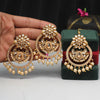 Gold Color Kundan Earrings With Maang Tikka (KDTE497GLD)