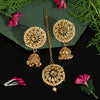 Gold Color Kundan Earrings With Maang Tikka (KDTE500GLD)