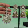 Light Purple Color Kundan Earrings With Maang Tikka (KDTE552LPRP)