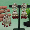 Maroon Color Kundan Earrings With Maang Tikka (KDTE552MRN)