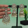 White Color Kundan Earrings With Maang Tikka (KDTE552WHT)