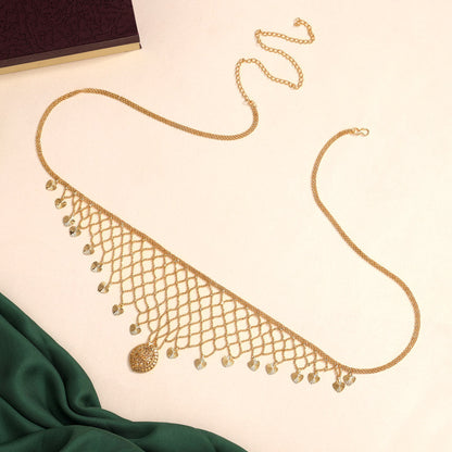 Gold Plated Kamarband Waist Belt For Women//Girls (KMBND468GLD)
