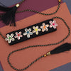 Black Color Kamarband Elastic Waist Belt For Women//Girls (KMBND500BLK)
