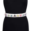 White Color Kamarband Elastic Waist Belt For Women//Girls (KMBND500WHT)