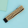 Yellow Gold Color Kamarband Elastic Waist Belt For Women//Girls (KMBND506YGLD)
