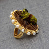 Brown Color Mint Meena Finger Ring For Women (KMR505BRW)
