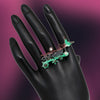 Multi Color Mint Meena Finger Ring For Women (KMR526MLT)