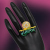 Multi Color Mint Meena Finger Ring For Women (KMR569MLT)
