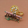 Multi Color Mint Meena Finger Ring For Women (KMR570MLT)