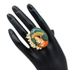Multi Color Kundan Meenakari Finger Ring For Women (KMR631MLT)