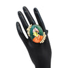 Multi Color Kundan Meenakari Finger Ring For Women (KMR639MLT)