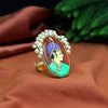 Multi Color Kundan Meenakari Finger Ring For Women (KMR649MLT)