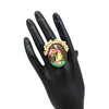 Multi Color Kundan Meenakari Finger Ring For Women (KMR651MLT)