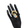 Multi Color Kundan Meenakari Finger Ring For Women (KMR653MLT)