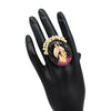 Multi Color Kundan Meenakari Finger Ring For Women (KMR656MLT)