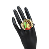 Multi Color Kundan Meenakari Finger Ring For Women (KMR658MLT)