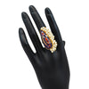 Multi Color Kundan Meenakari Finger Ring For Women (KMR671MLT)