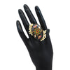 Multi Color Kundan Meenakari Finger Ring For Women (KMR678MLT)