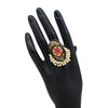 Multi Color Kundan Meenakari Finger Ring For Women (KMR684MLT)