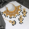 Black Color Kundan Choker Necklace Set (KN1018BLK)