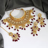 Maroon Color Kundan Choker Necklace Set (KN1018MRN)