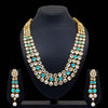 Firoza Color Kundan Necklace With Earring (KN101FRZ)