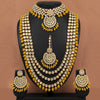 Yellow Color Kundan Necklace Set (KN1021YLW)