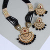 Black Color Kundan Necklace Set (KN1023BLK)