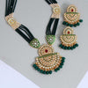 Green Color Kundan Necklace Set (KN1023GRN)