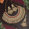 Dark Peach Color Kundan Necklace Set (KN1026DPCH)