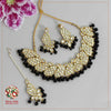 Black Color Kundan Meena Necklace Set (KN1029BLK)