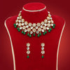 Green Color Kundan Necklace Set (KN1047GRN)