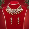 Lemon Yellow Color Kundan Necklace Set (KN1047LYLW)