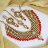 Orange Color Kundan Necklace Set (KN1063ORG)