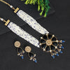 Navy Blue Color Kundan Necklace Set (KN1091NBLU)