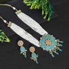 Pista Green Color Kundan Necklace Set (KN1091PGRN)