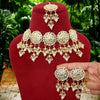 White Color Kundan Choker Necklace Set (KN1096WHT)