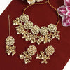 White Color Kundan Choker Necklace Set (KN1098WHT)