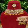 Yellow Color Kundan Choker Necklace Set (KN1099YLW)
