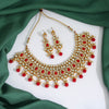 Red Color Kundan Necklace Set (KN1103RED)